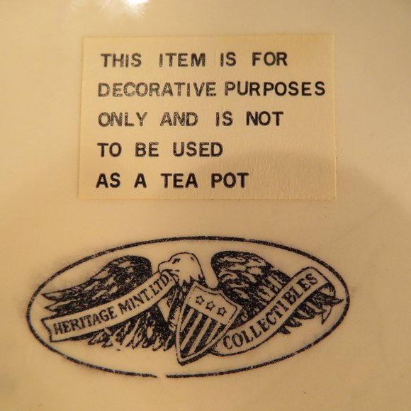 Heritage Mint DECORATIVE PIG Teapot 7" High (103C) - Picture 5 of 7